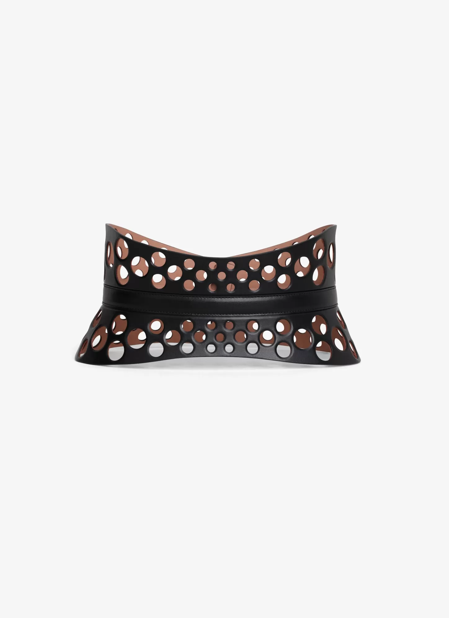 Alaïa NEO BUSTIER BELT IN PERFORATED CALFSKIN Black Fashion