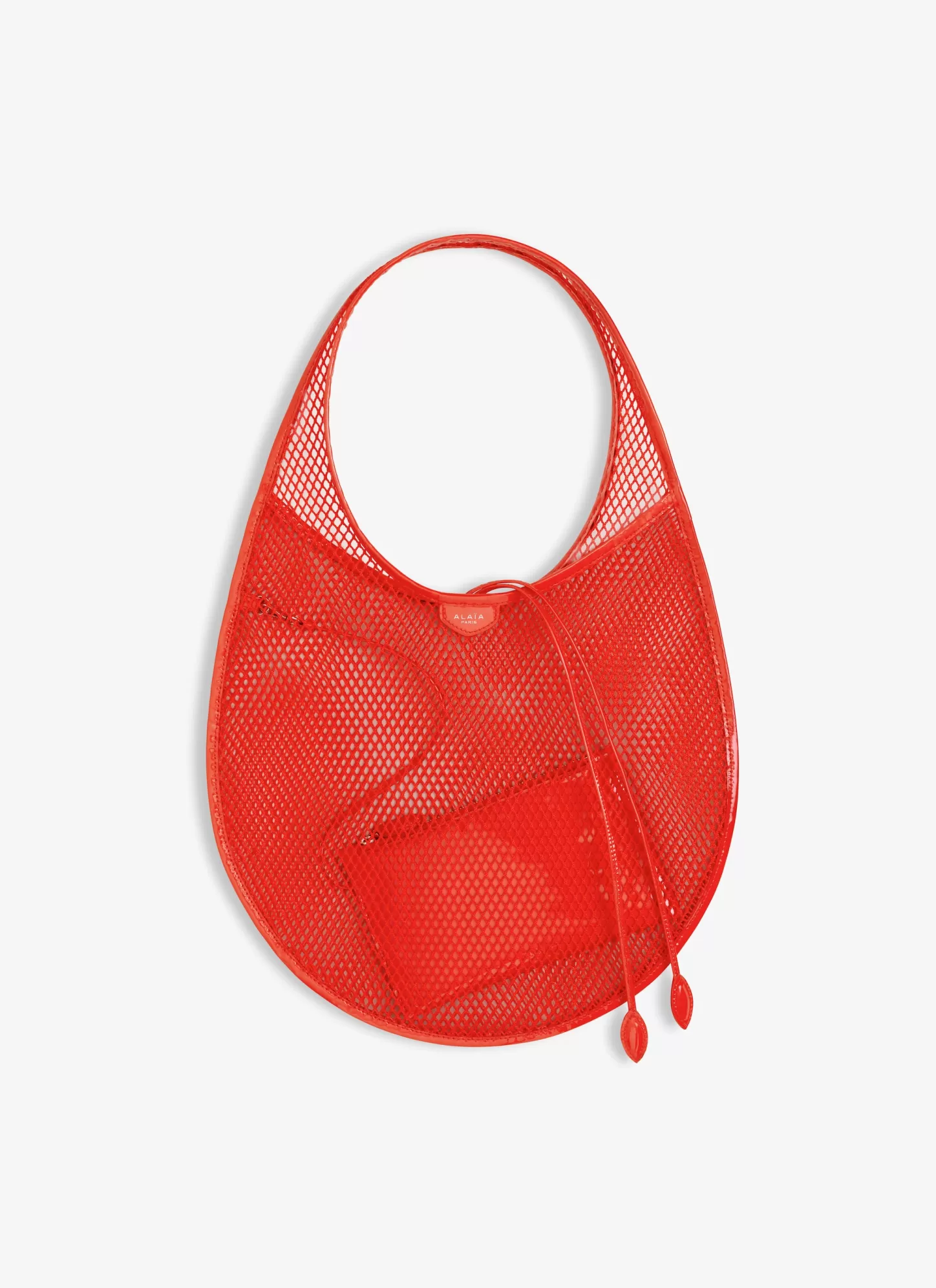 Alaïa ONE PIECE MEDIUM BAG IN FISHNET Orange Clearance