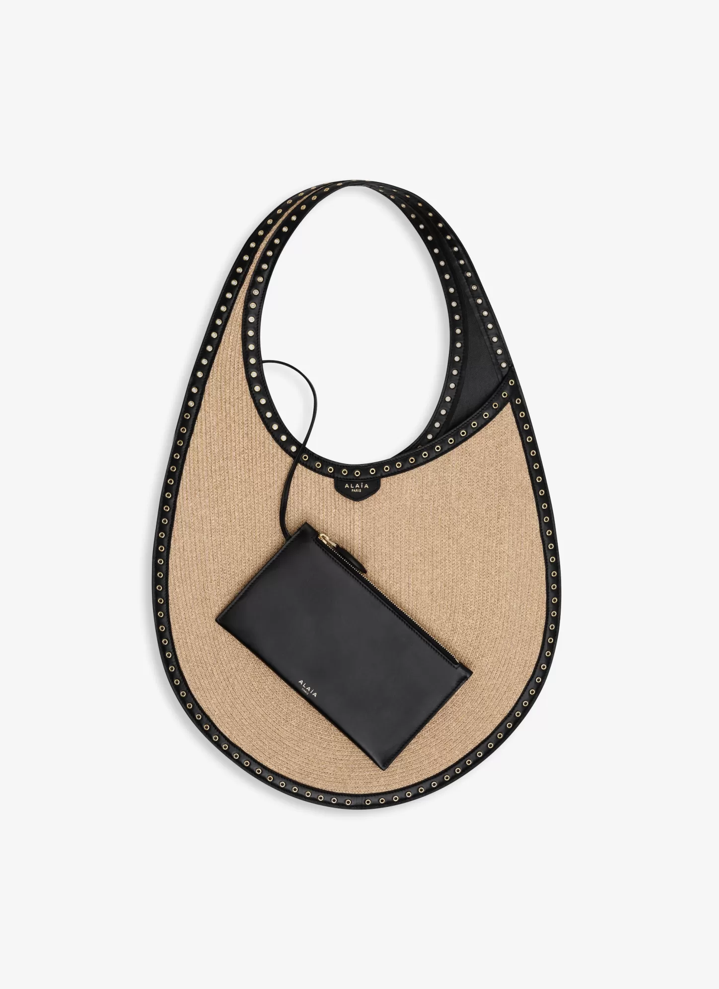Alaïa ONE PIECE MEDIUM BAG IN PAPER STRAW Natural Discount