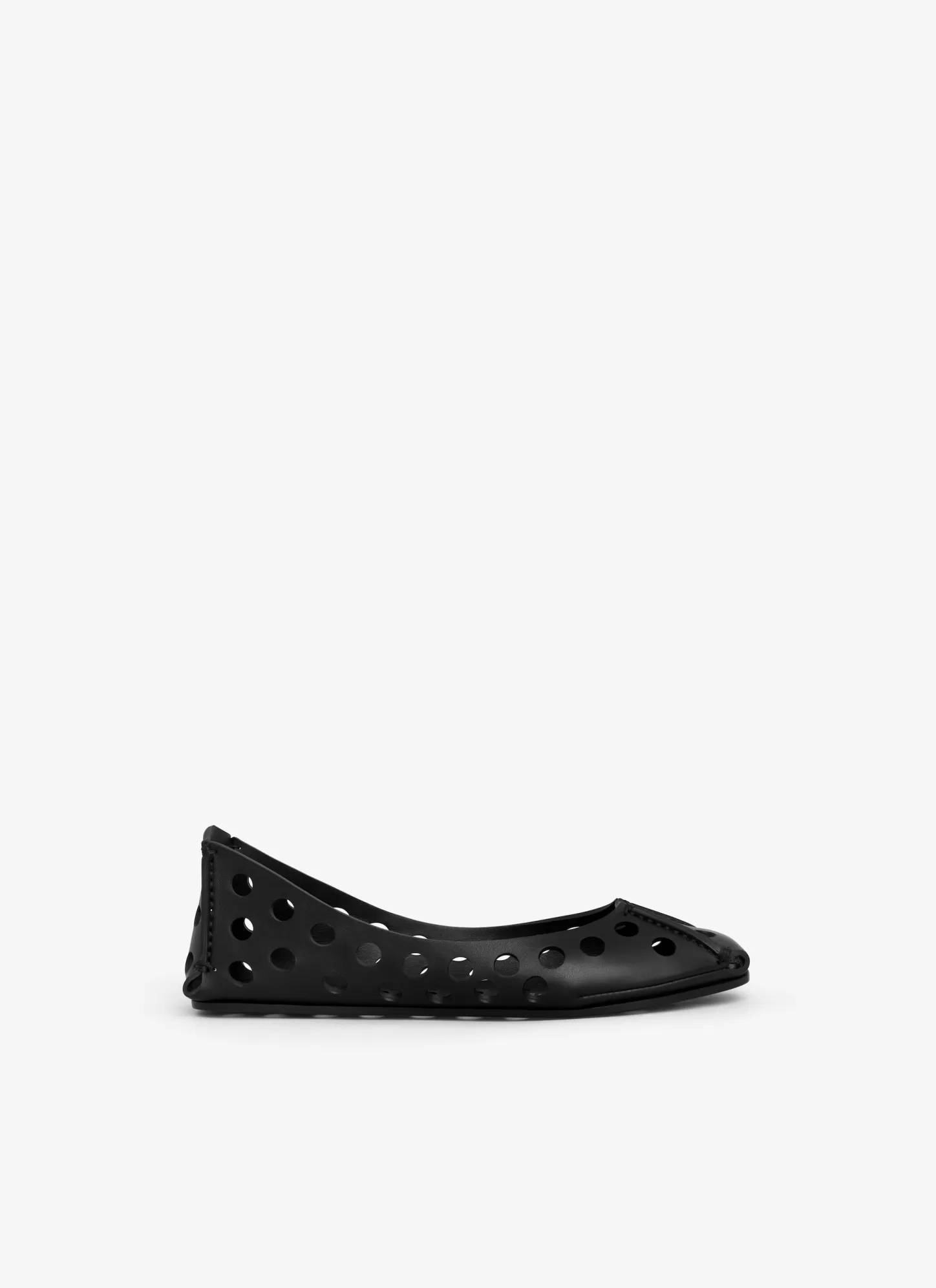 Alaïa PERFO BALLET FLATS IN CALFSKIN Black Sale