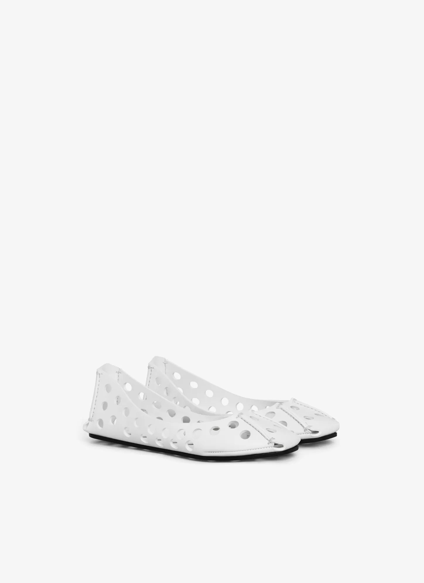 Alaïa PERFO BALLET FLATS IN CALFSKIN White Cheap