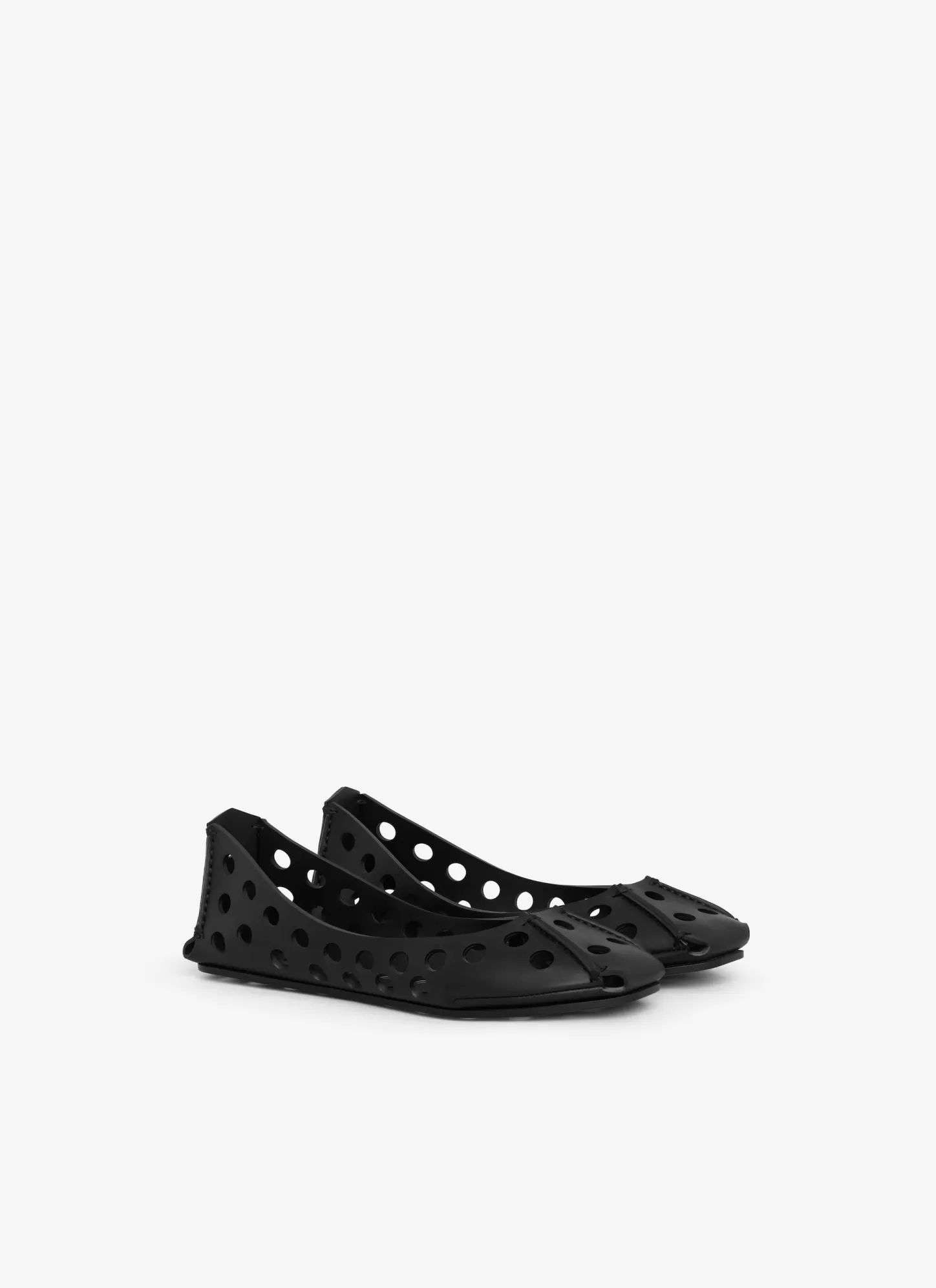 Alaïa PERFO BALLET FLATS IN CALFSKIN Black Sale
