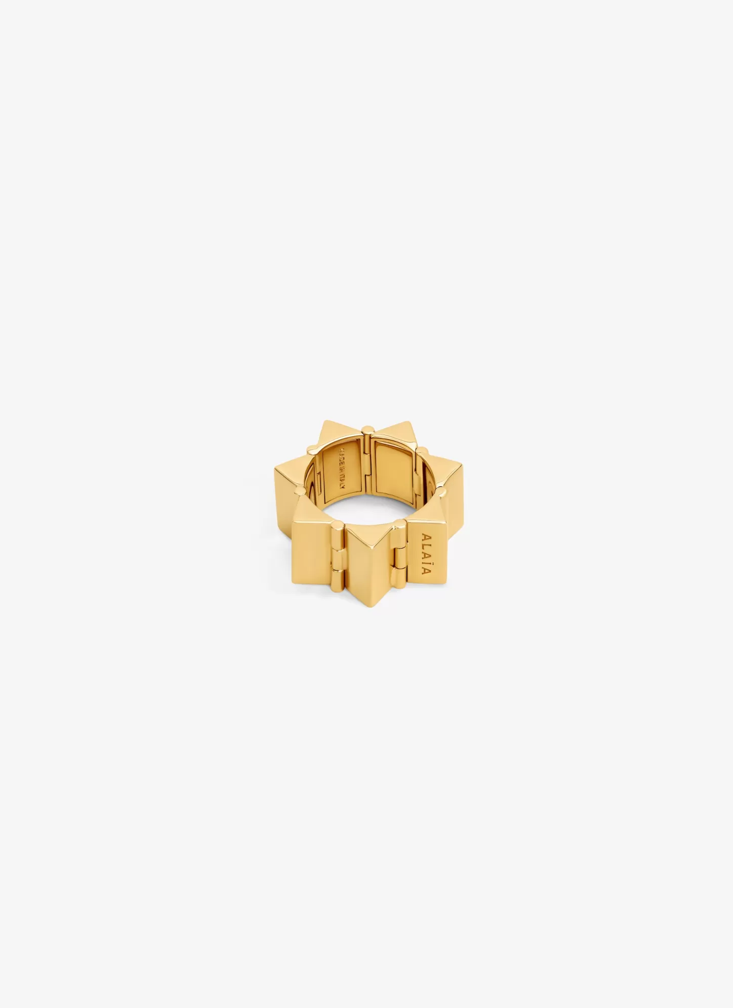 Alaïa PYRAMID RING Gold Clearance