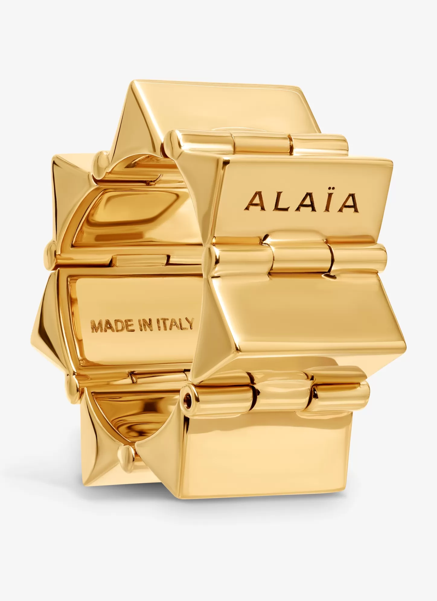 Alaïa PYRAMID RING Gold Clearance