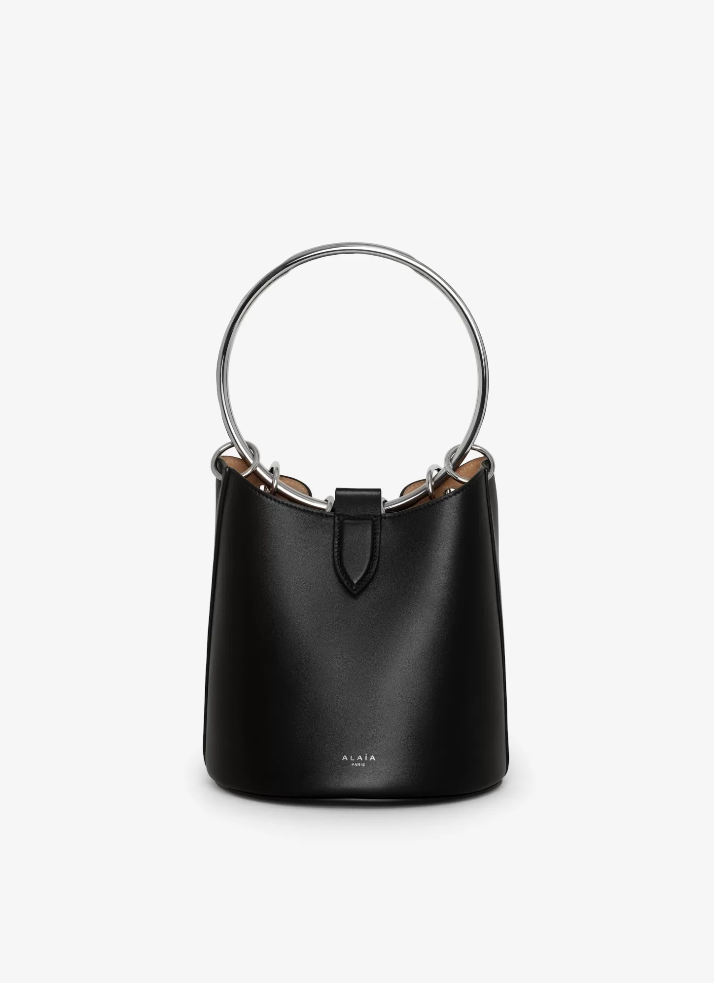 Alaïa RING MEDIUM BUCKET BAG IN CALFSKIN Black Fashion
