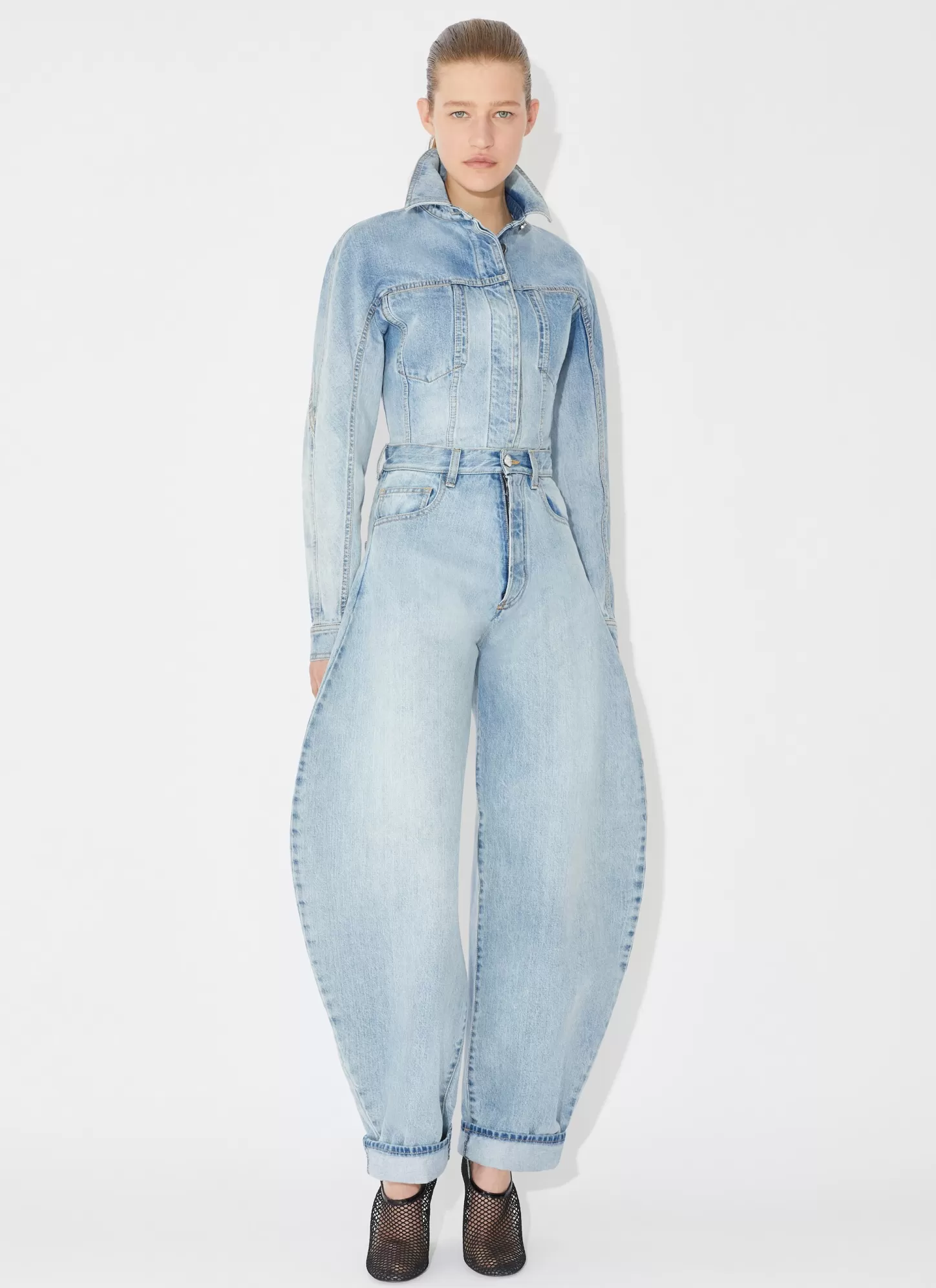 Alaïa ROUND JEANS IN SKY DENIM Blue Best
