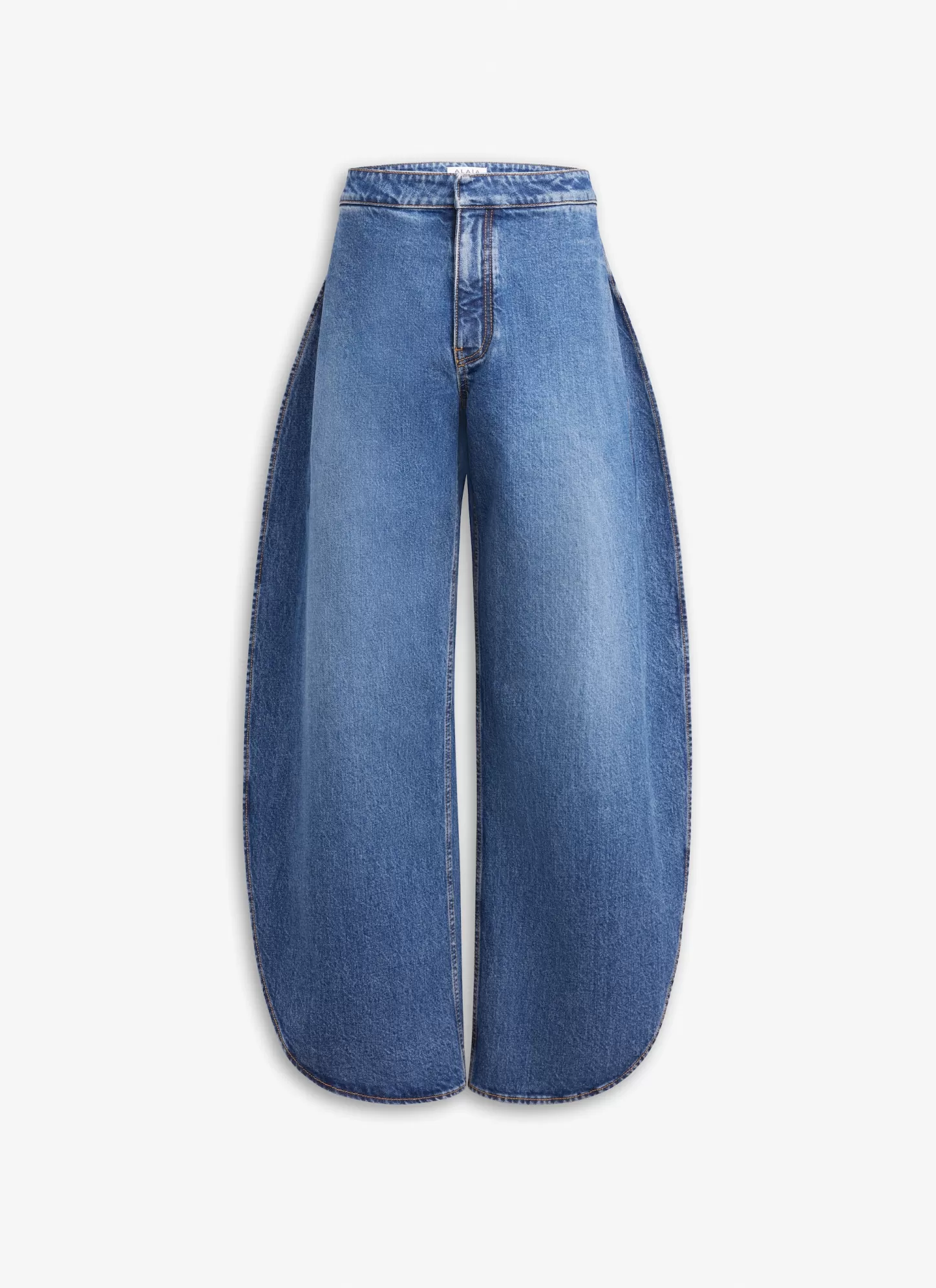Alaïa ROUND JEANS IN STONE DENIM BLEU VINTAGE Discount