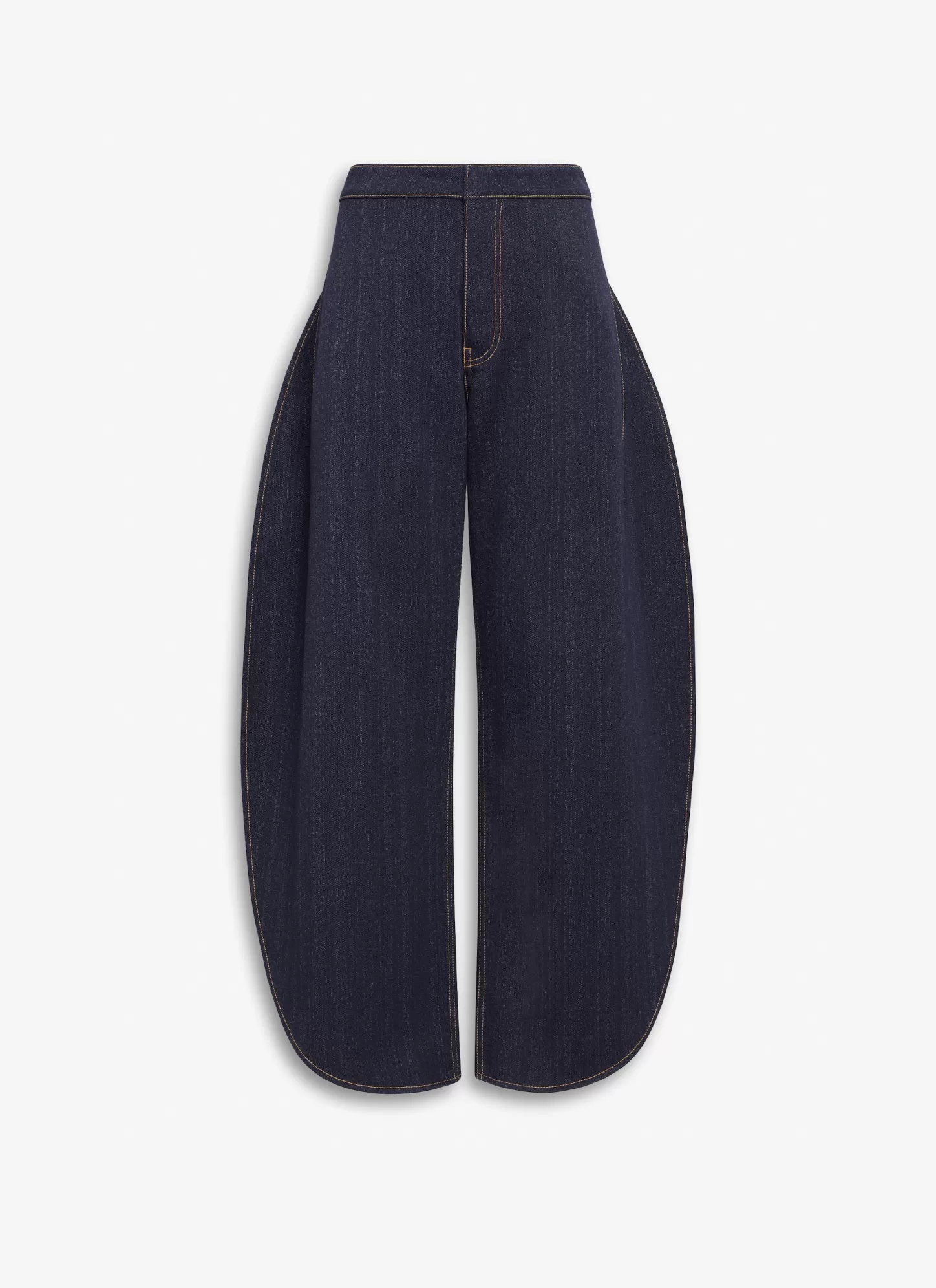 Alaïa ROUND JEANS IN WOOL DENIM Night Blue Hot