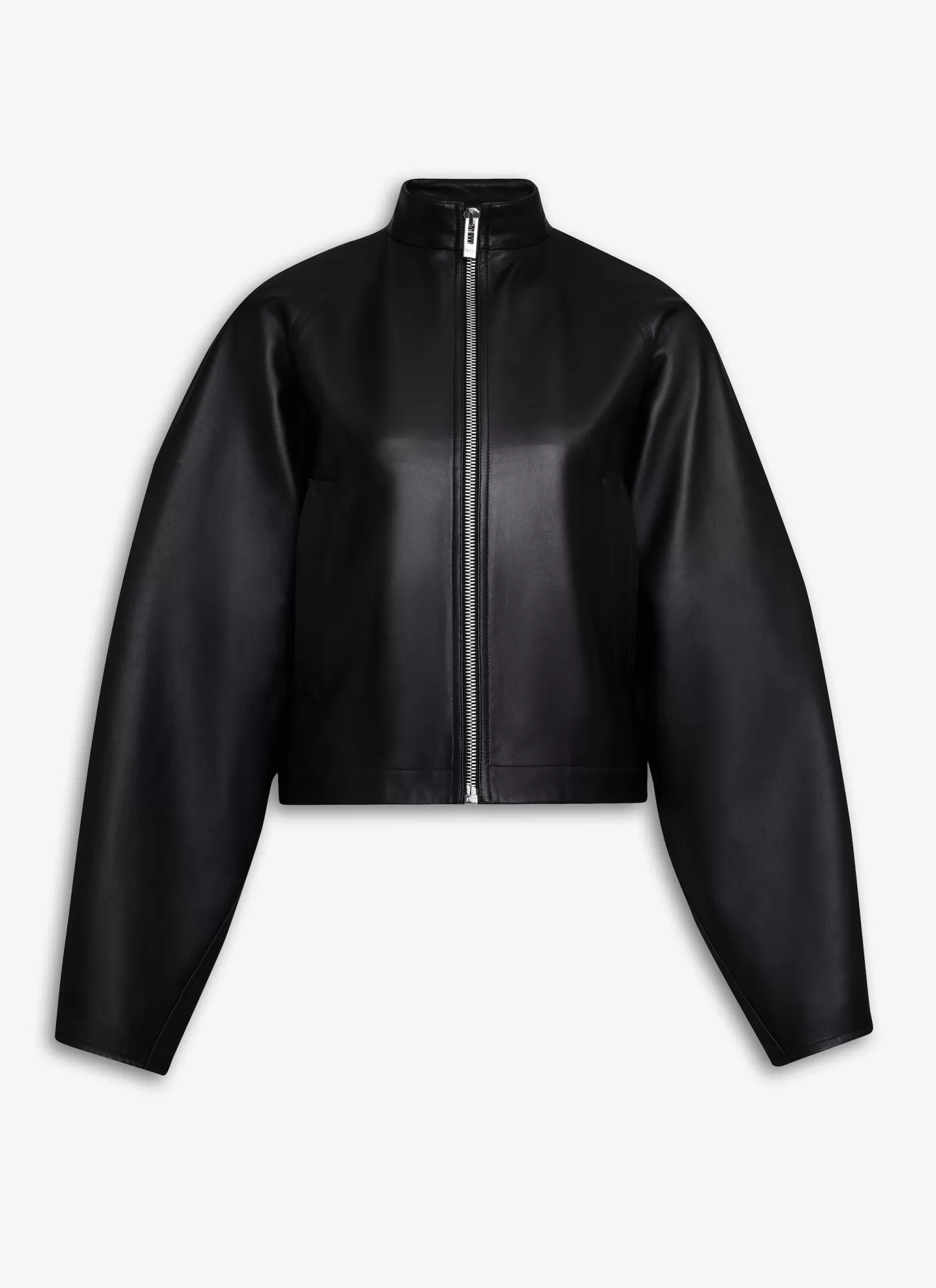 Alaïa ROUND LEATHER JACKET Black Flash Sale