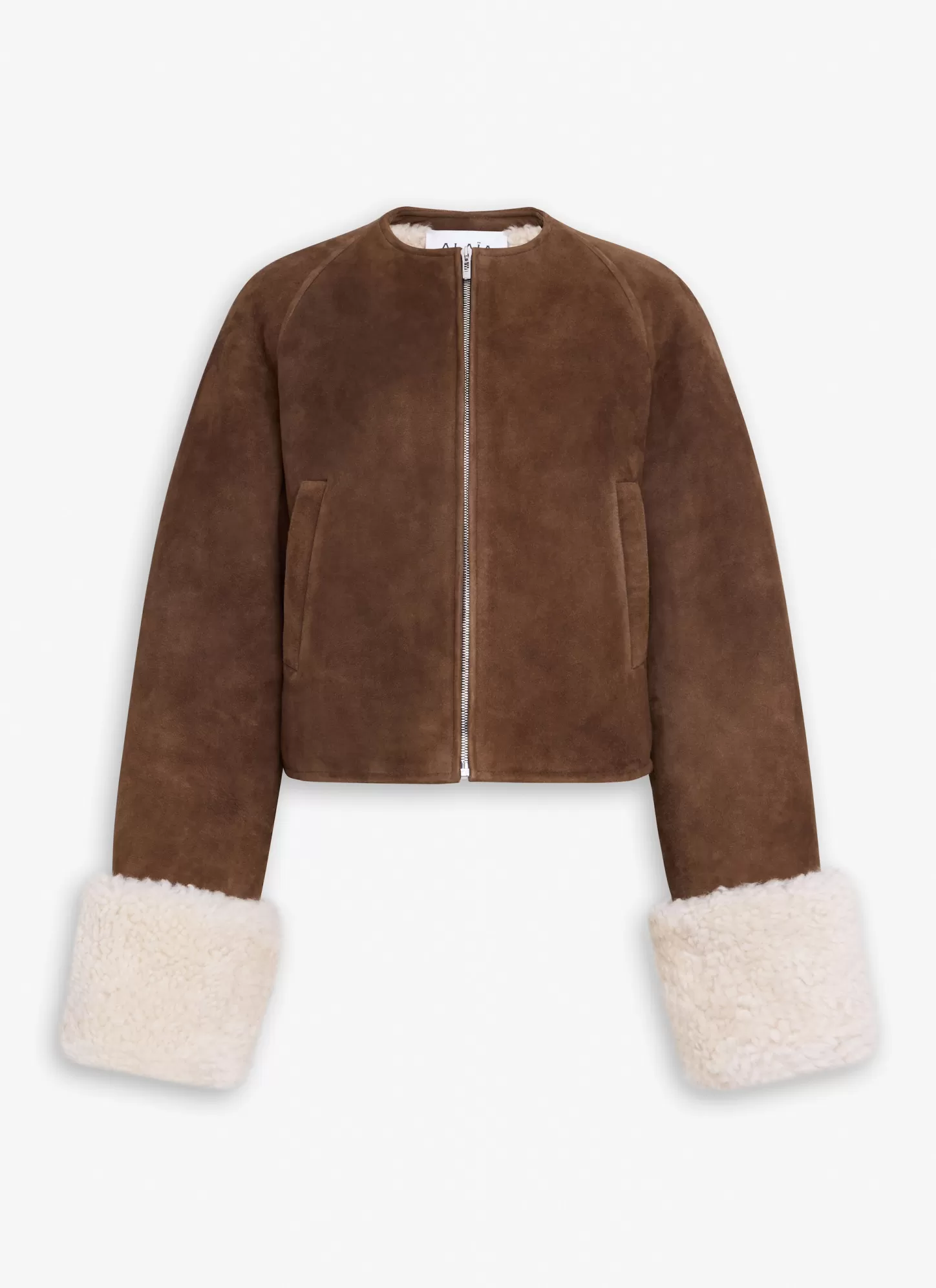 Alaïa SHEARLING JACKET White/Brown Store