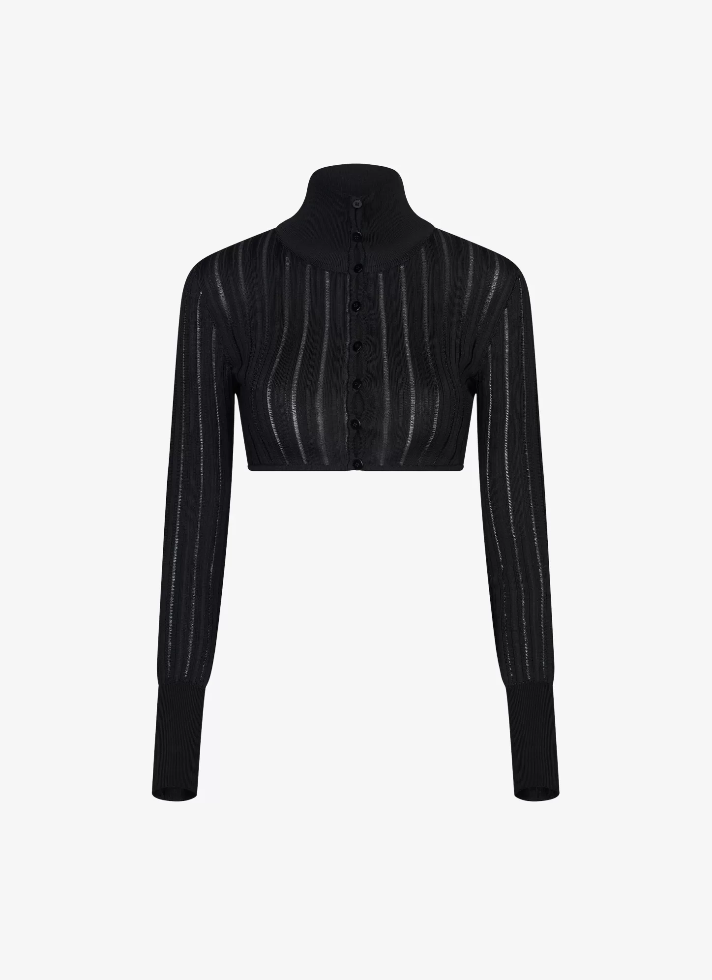 Alaïa Shiny Crinoline Cardigan Black Fashion
