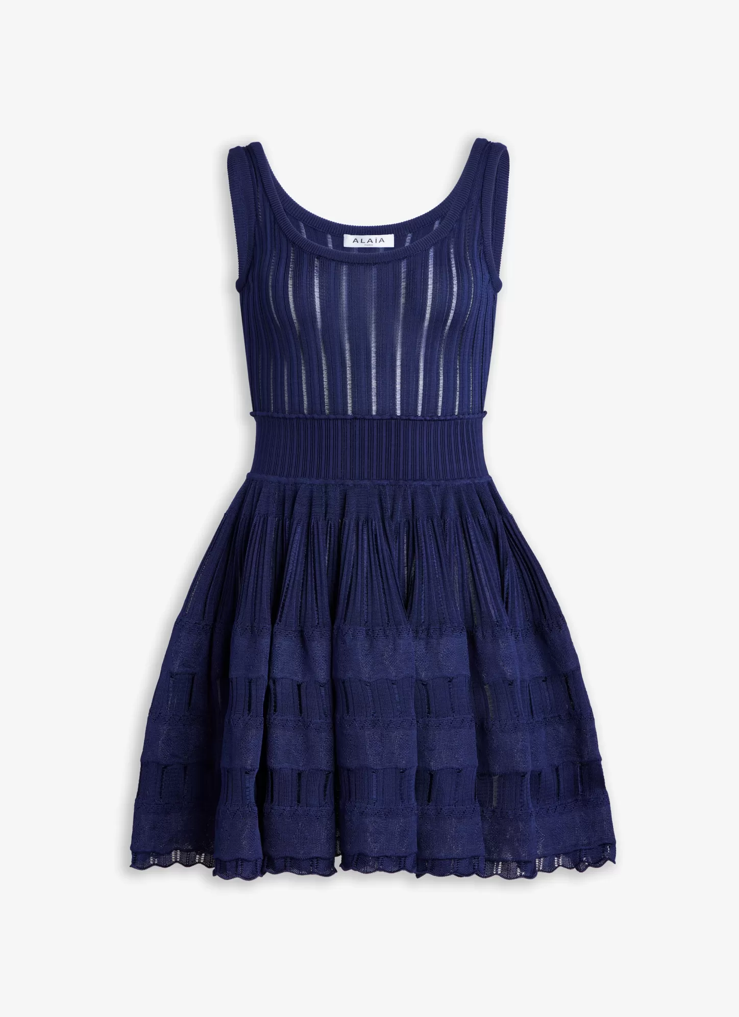 Alaïa SHINY CRINOLINE DRESS Blue New