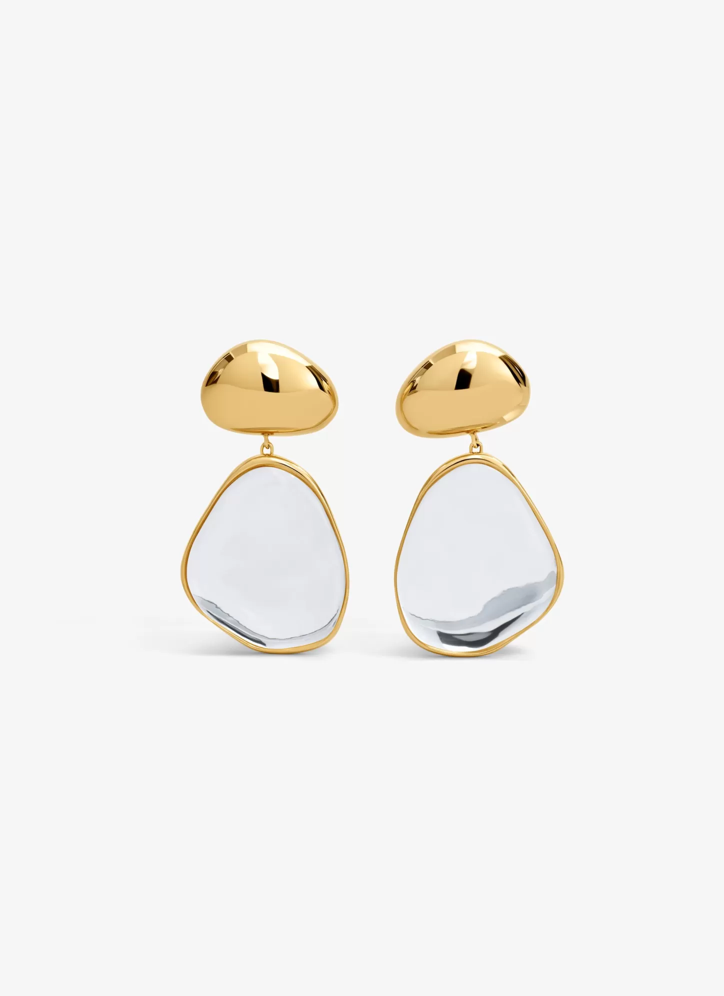 Alaïa SPECCHIO EARRINGS Black/Transparent Shop