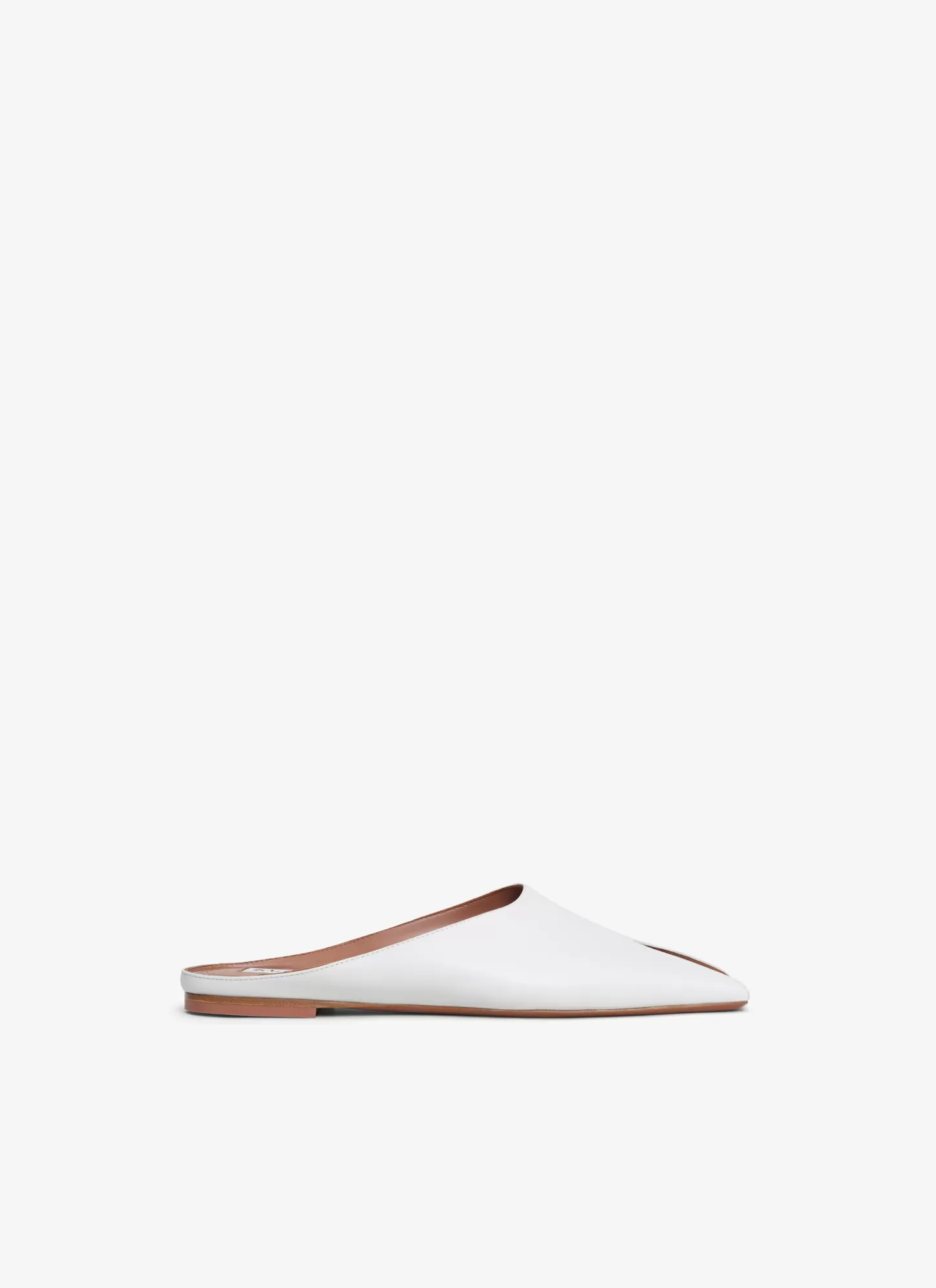 Alaïa SPIKE FLAT MULES IN CALFSKIN Off-White Hot