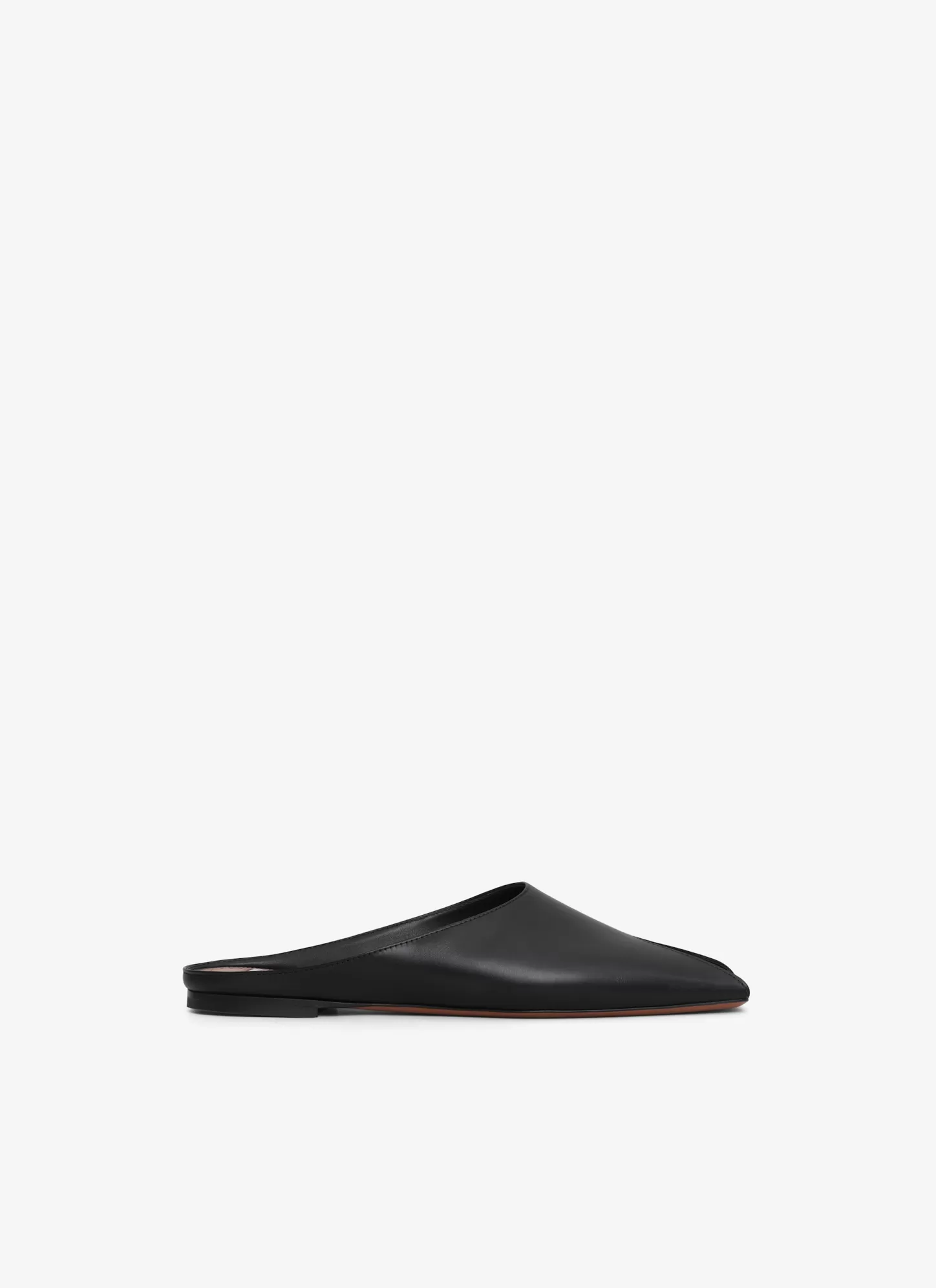 Alaïa SPIKE FLAT MULES IN CALFSKIN Black Best