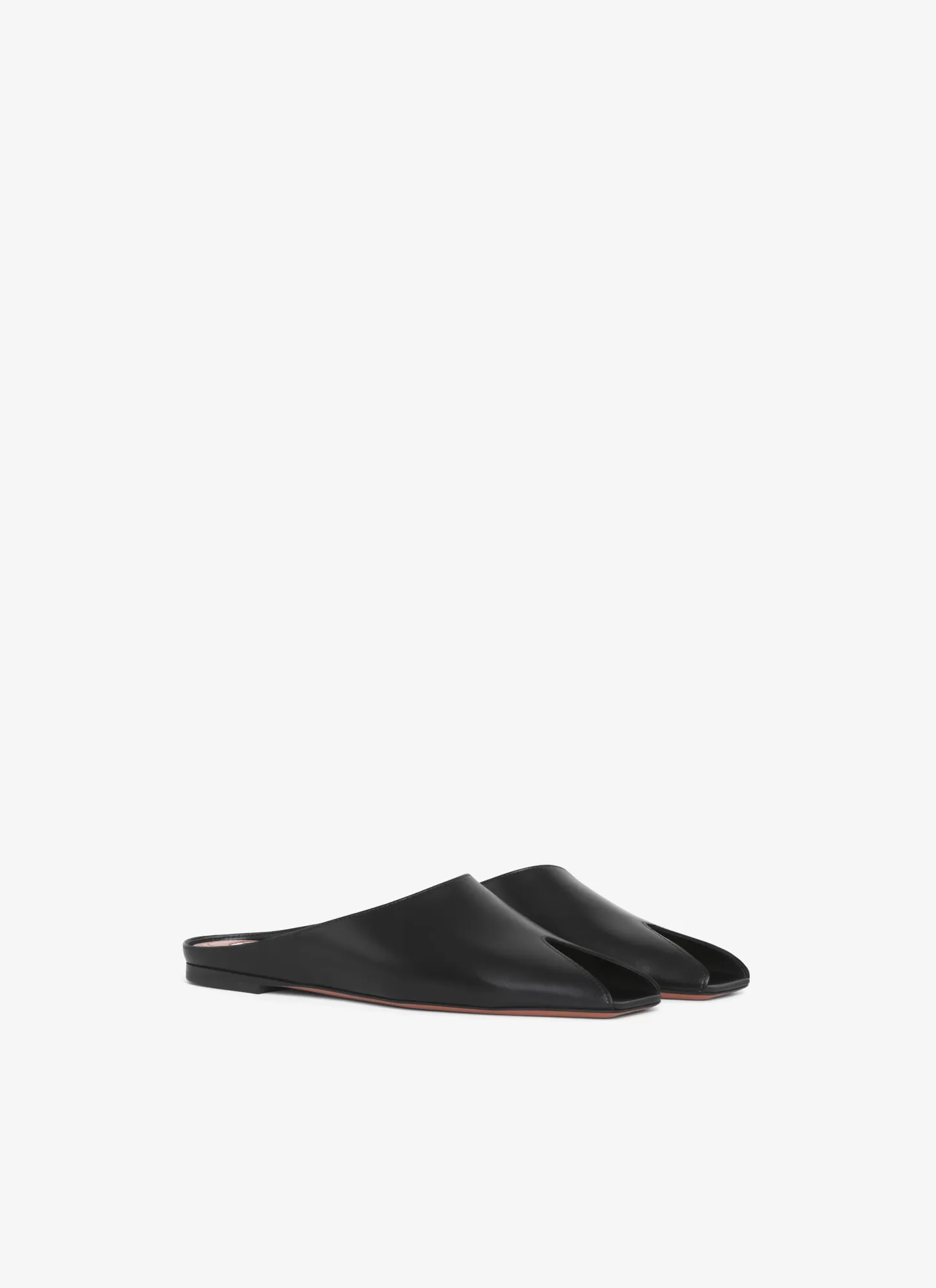 Alaïa SPIKE FLAT MULES IN CALFSKIN Black Best