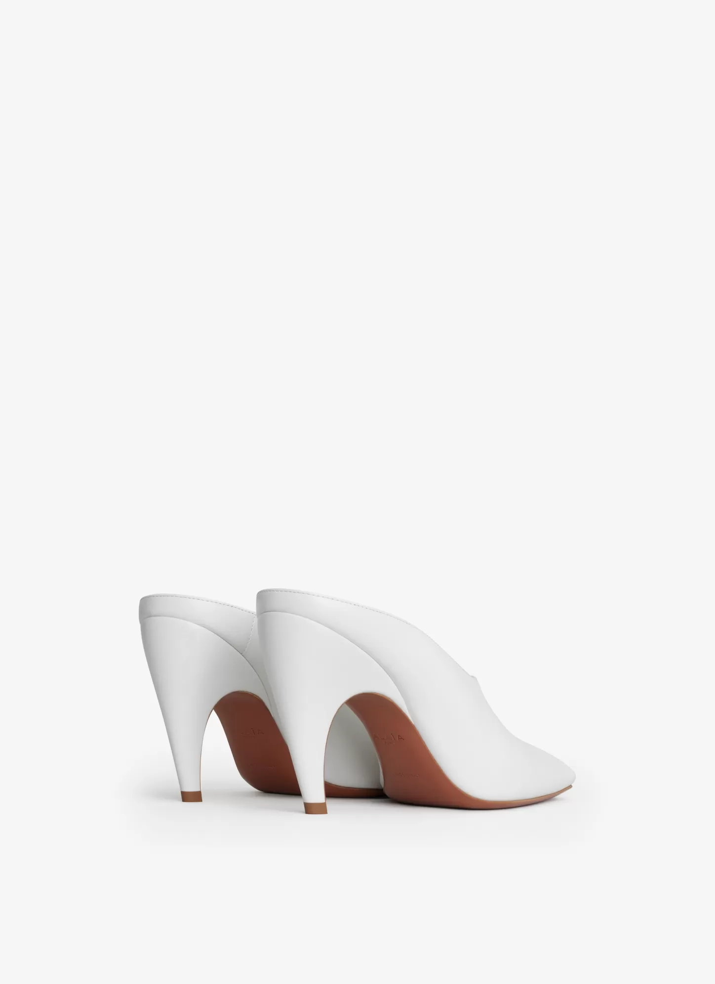 Alaïa SPIKE MULES IN CALFSKIN Nude Fashion