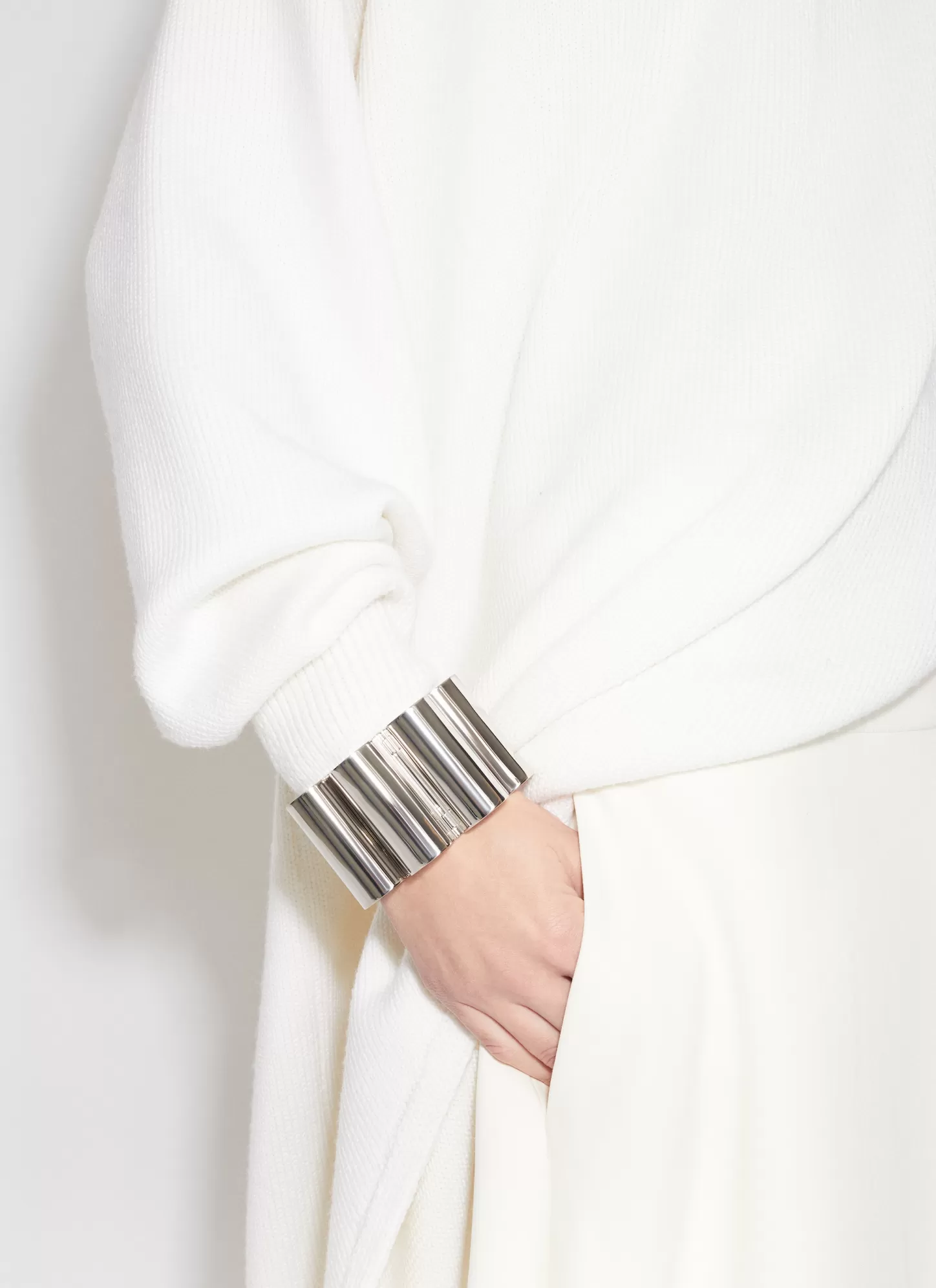 Alaïa STACKING TUBE BRACELET Silver Best Sale
