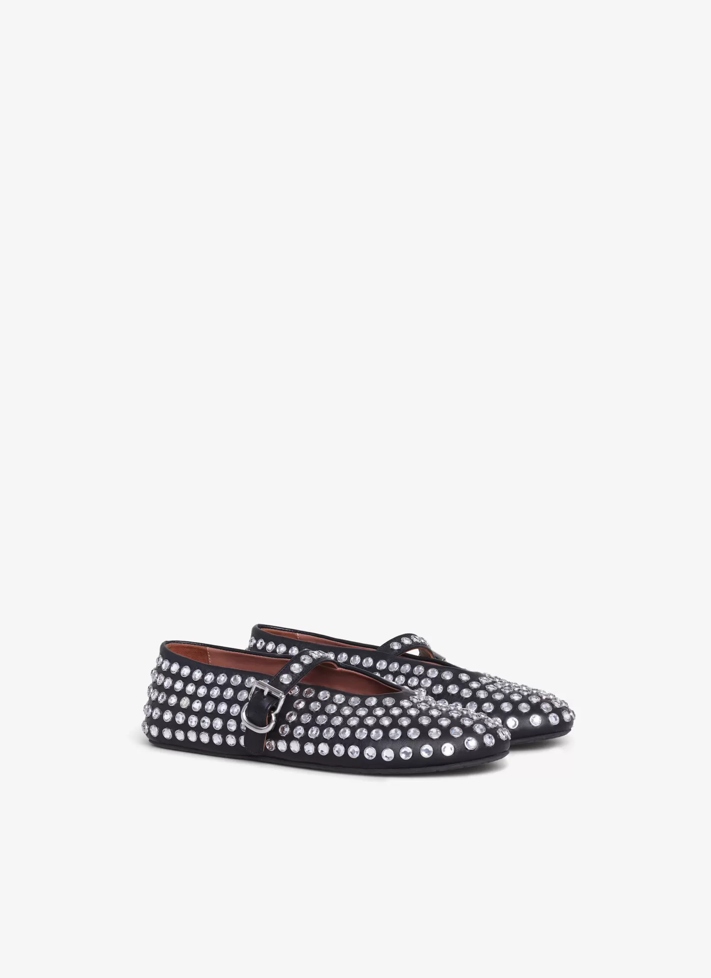 Alaïa Strass Lambskin Ballet Flats Black Cheap