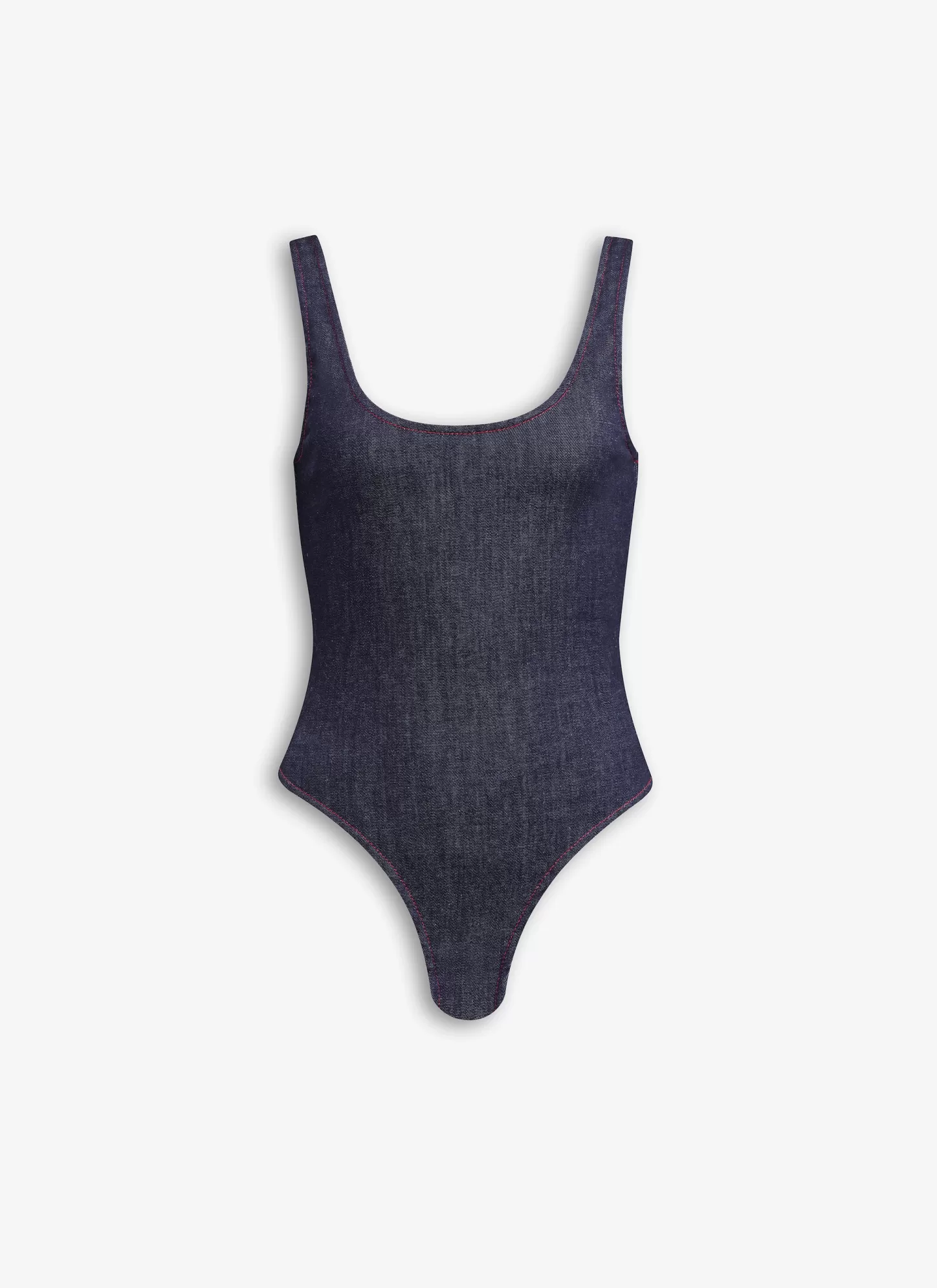 Alaïa TANK BODY IN STRETCH DENIM Dark Blue Outlet