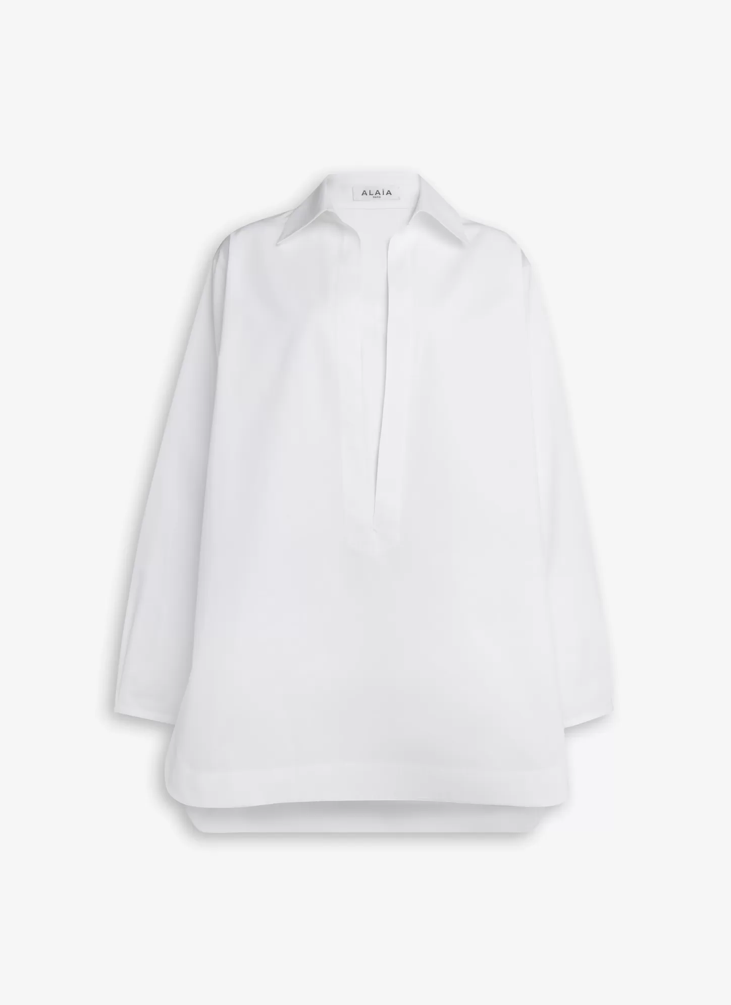 Alaïa TUNIC SHIRT DRESS IN COTTON POPLIN White Outlet
