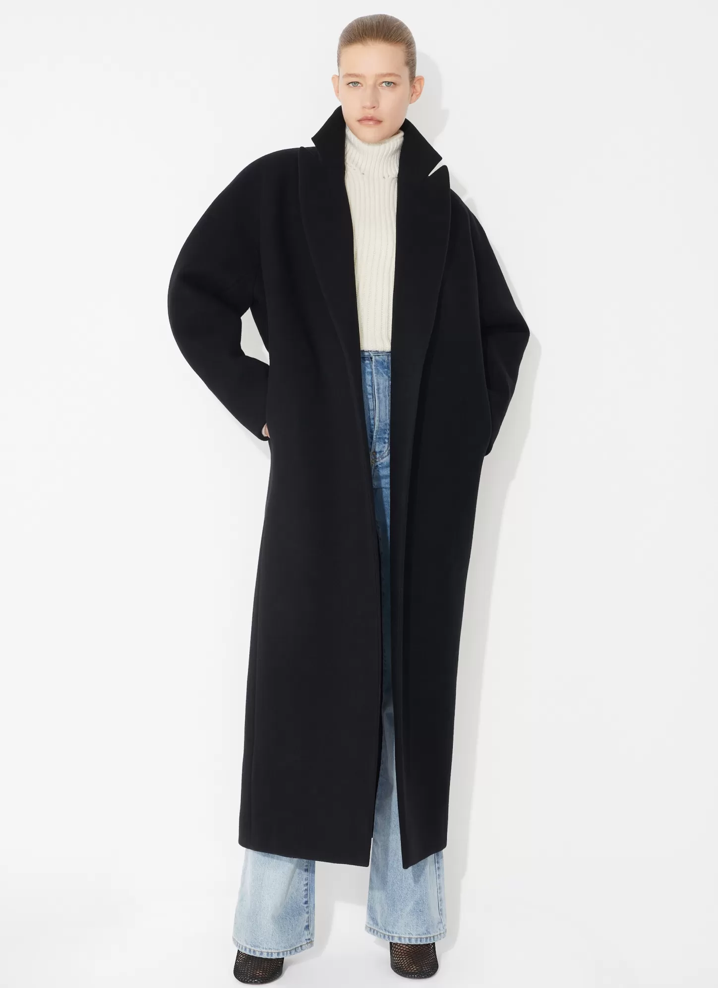 Alaïa Wool Coat Black Cheap